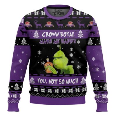 Crown Royal Make Me Happy Ugly Christmas Sweater