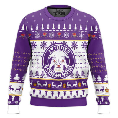 Crown Royal Titties Funny Ugly Christmas Sweater