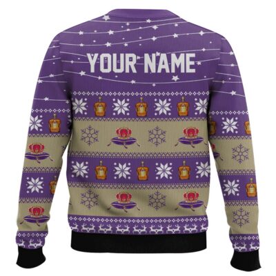 Hooktab Crown Royal Whisky – Custom Name Ugly Christmas Sweater