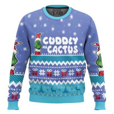 Cuddly As A Cactus The Grinch Ugly Christmas Sweater