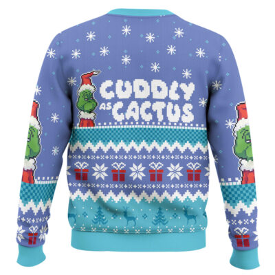 Hooktab Cuddly As A Cactus The Grinch Ugly Christmas Sweater