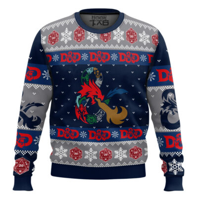 D-20 Dungeons & Dragons Ugly Christmas Sweater