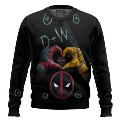 D Plus W Deadpool & Wolverine Ugly Christmas Sweater