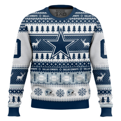 Dallas Cowboys - Custom Name And Number Ugly Sweater