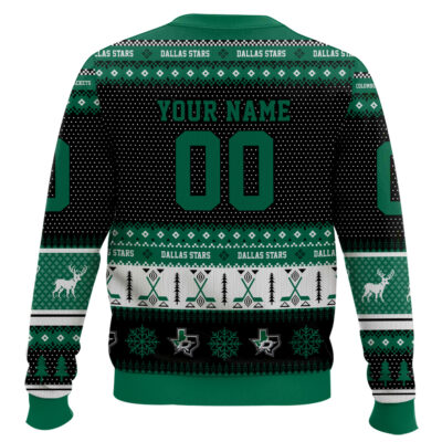 Hooktab Dallas Stars – Custom Name And Number Ugly Sweater