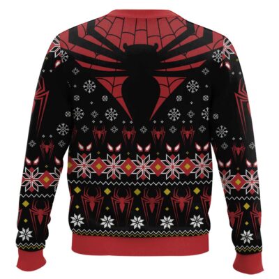 Hooktab Dark Spider-Man Ugly Christmas Sweater