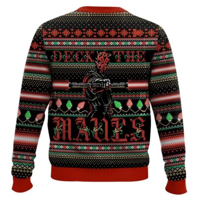 Hooktab Darth Maul Deck The Mauls Ugly Christmas Sweater