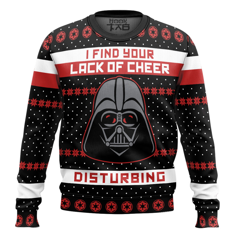 Hooktab Darth Vader I Find Your Lack Of Cheer Star Wars Ugly Christmas Sweater Hooktab Darth Vader I Find Your Lack Of Cheer Star Wars Ugly Christmas Sweater