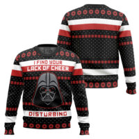 Hooktab Darth Vader I Find Your Lack Of Cheer Star Wars Ugly Christmas Sweater