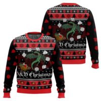Hooktab D&D Christmas Dungeons & Dragons Ugly Christmas Sweater