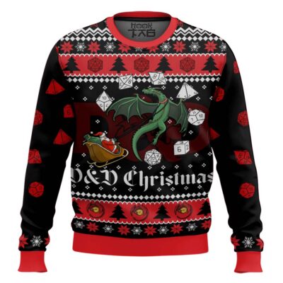 D&D Christmas Dungeons & Dragons Ugly Christmas Sweater