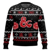 Hooktab D&D Dungeons & Dragons Ugly Christmas Sweater