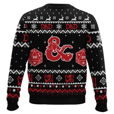 Hooktab D&D Dungeons & Dragons Ugly Christmas Sweater