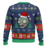 Hooktab Dead Santa Zombie And Plants Ugly Christmas Sweater