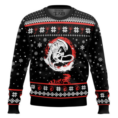 Deadly Xenomorph Alien Ugly Christmas Sweater