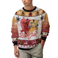 Hooktab Deadpool And Wolverine Besties Friends Ugly Christmas Sweater