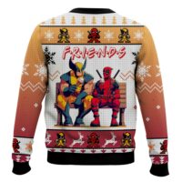 Hooktab Deadpool And Wolverine Besties Friends Ugly Christmas Sweater