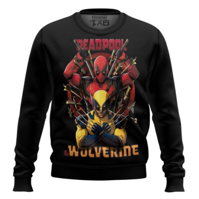Deadpool And Wolverine Marvel Ugly Christmas Sweater