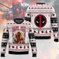 Hooktab Deadpool Marvel Jesus Ugly Christmas Sweater