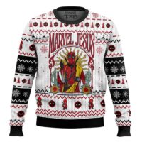 Hooktab Deadpool Marvel Jesus Ugly Christmas Sweater