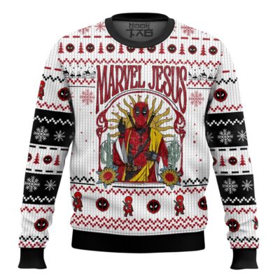 Deadpool Marvel Jesus Ugly Christmas Sweater