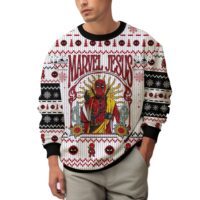 Hooktab Deadpool Marvel Jesus Ugly Christmas Sweater
