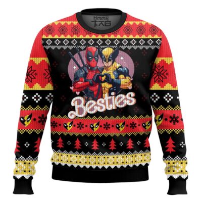 Deadpool & Wolverine Besties Ugly Christmas Sweater