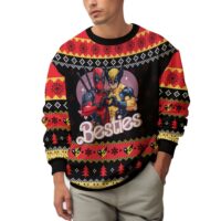 Hooktab Deadpool & Wolverine Besties Ugly Christmas Sweater