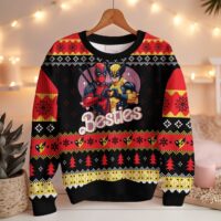 Hooktab Deadpool & Wolverine Besties Ugly Christmas Sweater