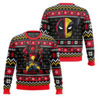 Hooktab Deadpool X Wolverine Ugly Christmas Sweater