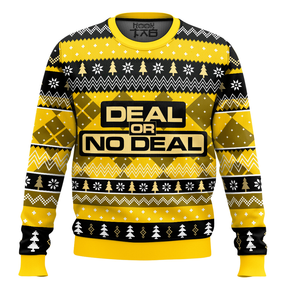 Hooktab Deal Or No Deal Ugly Christmas Sweater Hooktab Deal Or No Deal Ugly Christmas Sweater