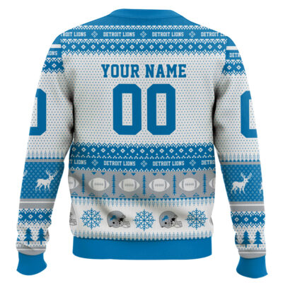 Hooktab Detroit Lions – Custom Name And Number Ugly Sweater