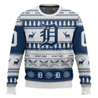 Hooktab Detroit Tigers - Custom Name And Number Ugly Sweater