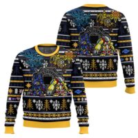 Hooktab Digital Gate Mega Digimon Ugly Christmas Sweater