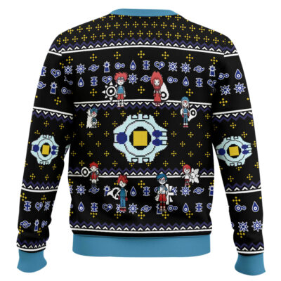 Hooktab Digivice Evolution Digimon Ugly Christmas Sweater