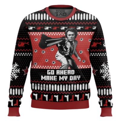Dirty Harry Go Ahead Make My Day Ugly Christmas Sweater