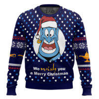 Hooktab Disney Aladdin We Wish You A Merry Christmas Ugly Christmas Sweater