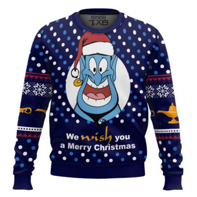 Disney Aladdin We Wish You A Merry Christmas Ugly Christmas Sweater