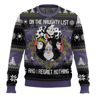 Disney Villains On The Naughty List Ugly Christmas Sweater