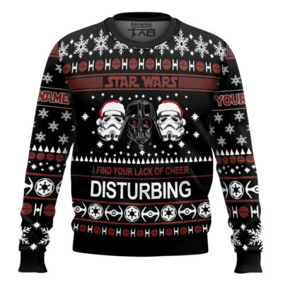 Disturbing Star Wars - Custom Name Ugly Christmas Sweater