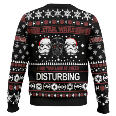 Hooktab Disturbing Star Wars – Custom Name Ugly Christmas Sweater