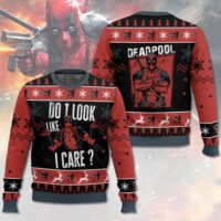 Hooktab Do I Look Like I Care Deadpool Ugly Christmas Sweater