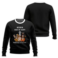 Hooktab Dogs Make Me Happy Humans Make My Head Hurt Ugly Christmas Sweater