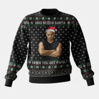Hooktab Dominic Toretto Who Needs Santa, When You Got Family Fast And Furious Ugly Christmas Sweater