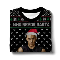 Hooktab Dominic Toretto Who Needs Santa, When You Got Family Fast And Furious Ugly Christmas Sweater