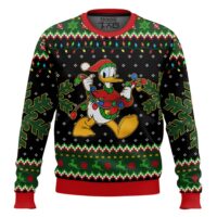 Hooktab Donald Duck Christmas Lights Ugly Christmas Sweater