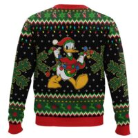 Hooktab Donald Duck Christmas Lights Ugly Christmas Sweater