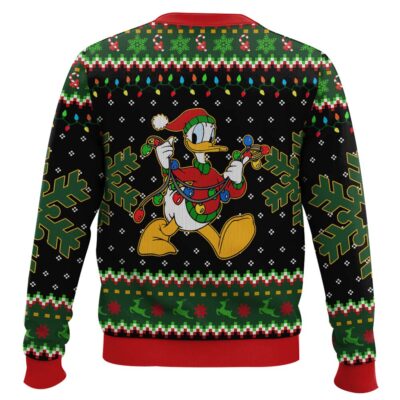 Hooktab Donald Duck Christmas Lights Ugly Christmas Sweater