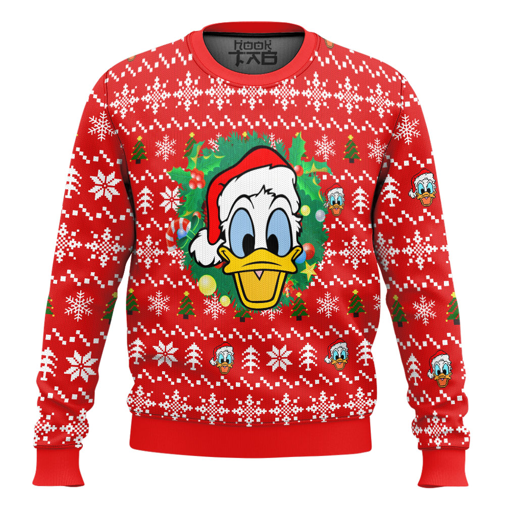 Hooktab Donald Duck Ugly Christmas Sweater Hooktab Donald Duck Ugly Christmas Sweater