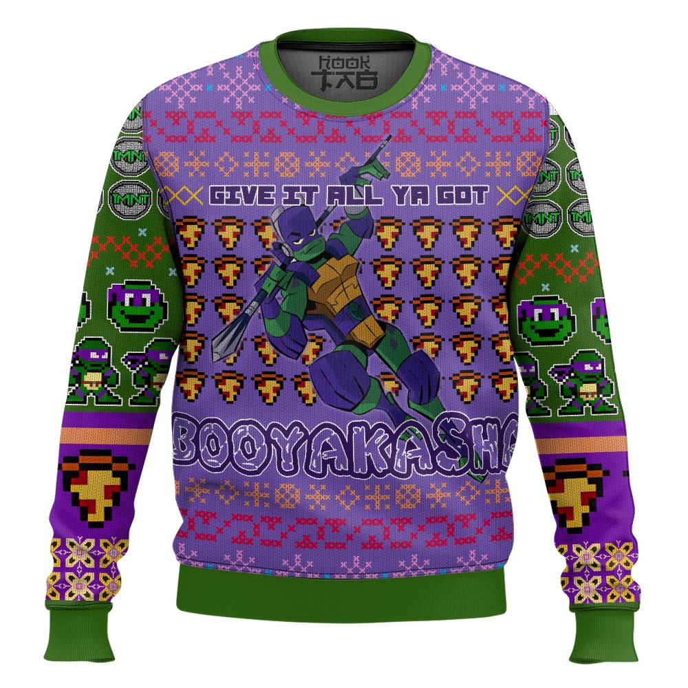 Hooktab Donatello Rise Of The Teenage Mutant Ninja Turtles Ugly Christmas Sweater Hooktab Donatello Rise Of The Teenage Mutant Ninja Turtles Ugly Christmas Sweater